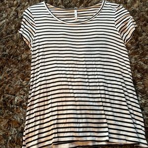 Striped scoop neck